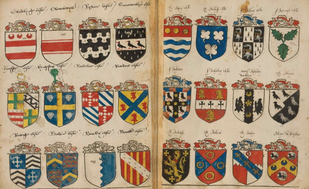 different historical coat of arms 