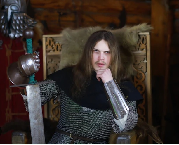 knight with long hair