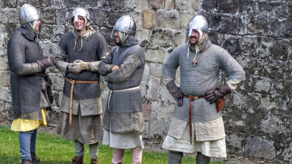 soldiers in a medieval castle