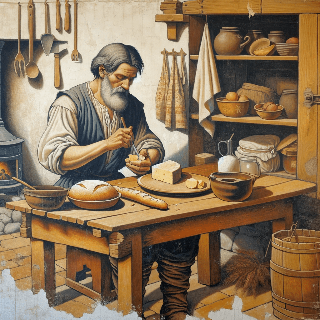 medieval peasant eating food